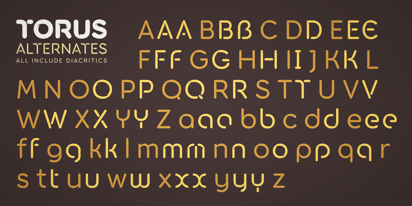 Torus Biline Thin Font preview